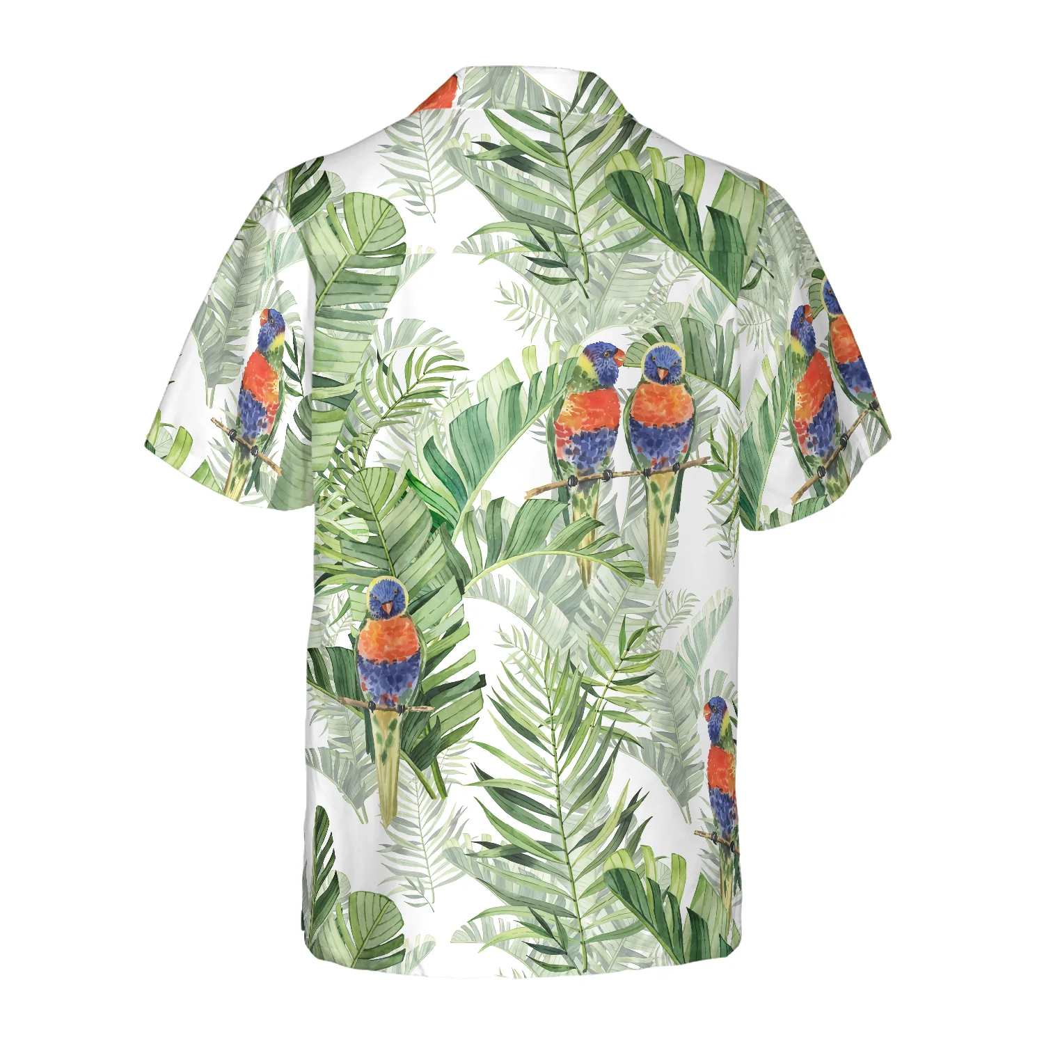 Beautiful Watercolor Parrots In Green Hawaiian Shirt Aloha Shirt For Men and Women