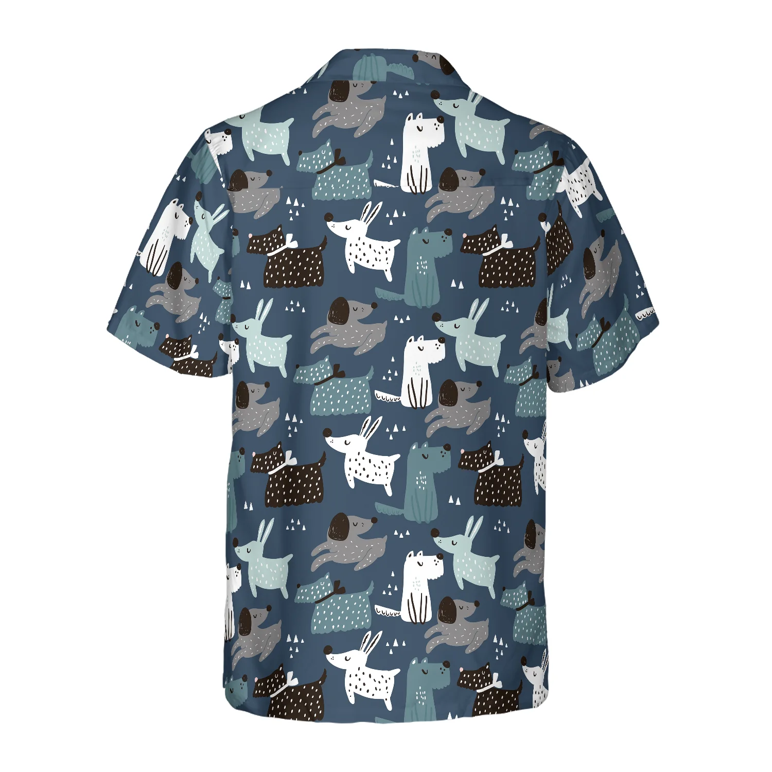 Childish Seamless Pattern Dogs Hawaiian Shirt Aloha Shirt For Men and Women