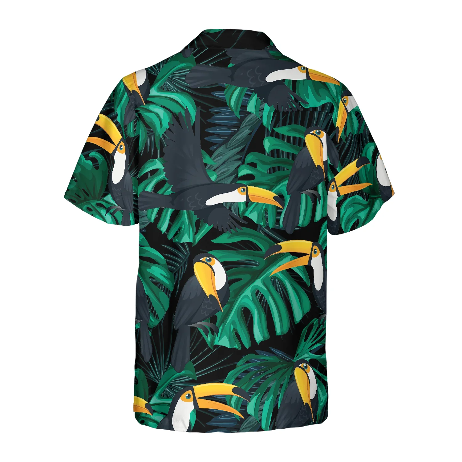 Toucan Birds Tropical Leaves Hawaiian Shirt Aloha Shirt For Men and Women