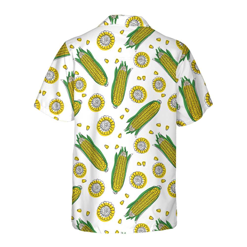 Yellow Corncobs Corn Hawaiian Shirt Corn Shirt Short Sleeve Button Corn Cob Shirt Corn Gift Aloha Shirt For Men and Women