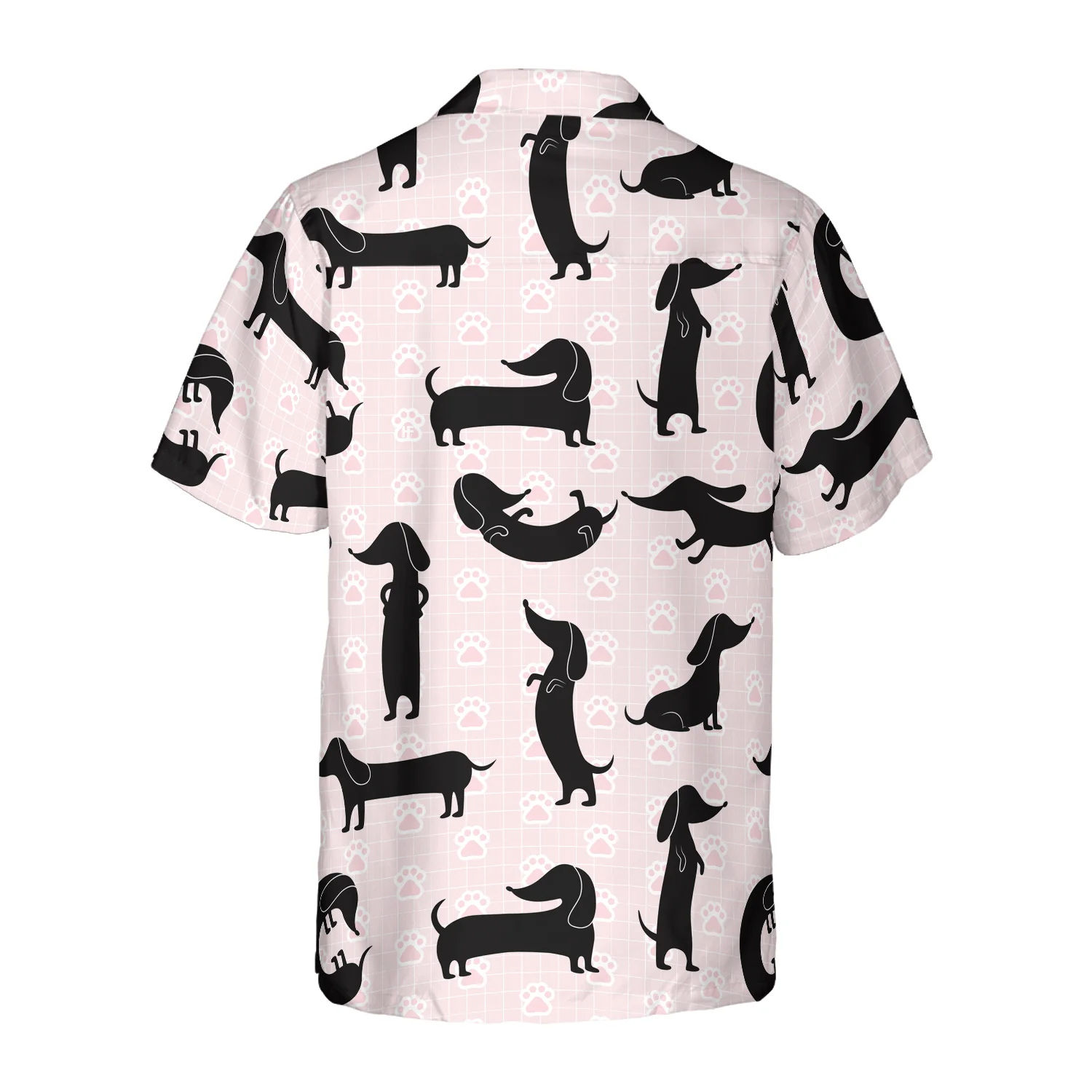 Dachshund Silhouette Pattern Hawaiian Shirt Aloha Shirt For Men and Women