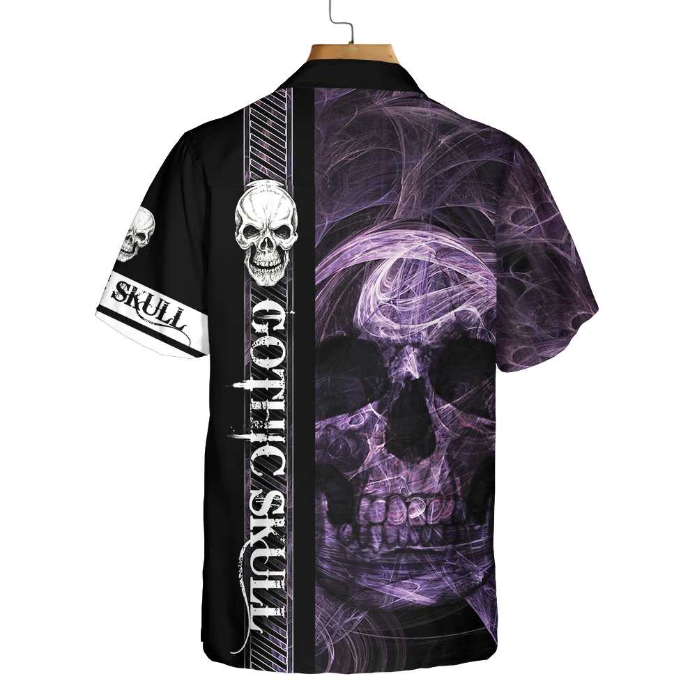 Gothic Skull Hawaiian Shirt Cool Skull Black Shirt Aloha Shirt For Men and Women