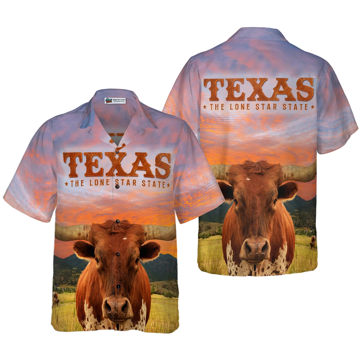 Texas Longhorn Bull Hawaiian Shirt Unique Texas Shirt For Texas Lovers Aloha Shirt For Men and Women