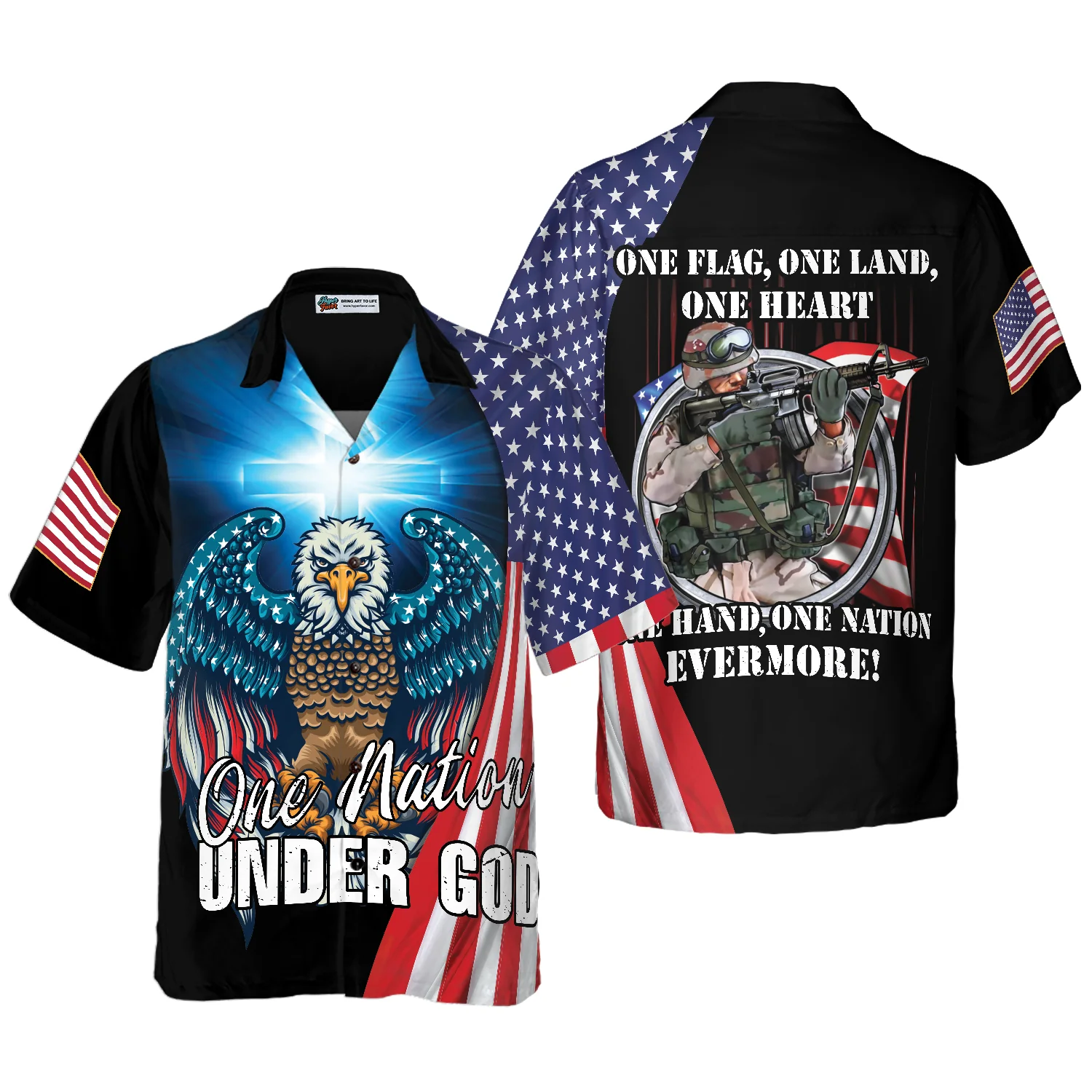 One Nation Under God Hawaiian Shirt Aloha Shirt For Men and Women