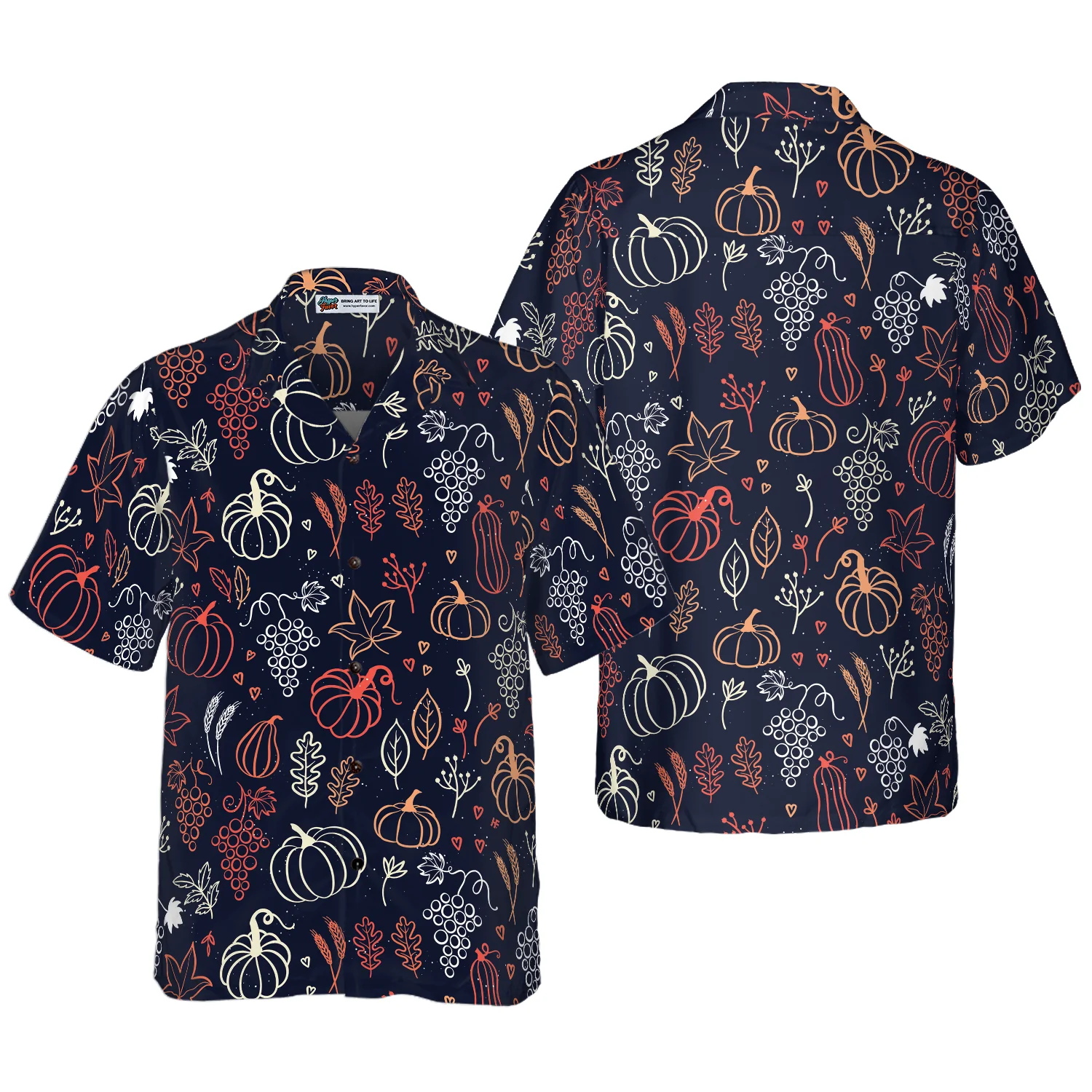 Elegant Thanksgiving Hawaiian Shirt Aloha Shirt For Men and Women