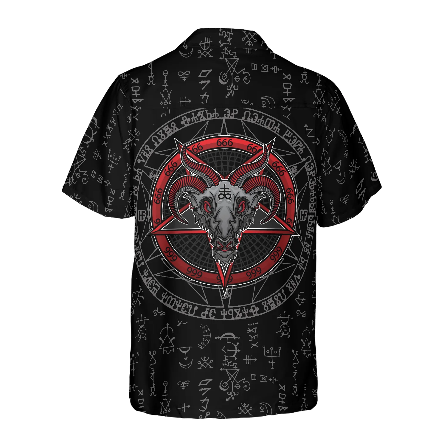 Satanism Magic Circle 666 Sign Hawaiian Shirt Aloha Shirt For Men and Women