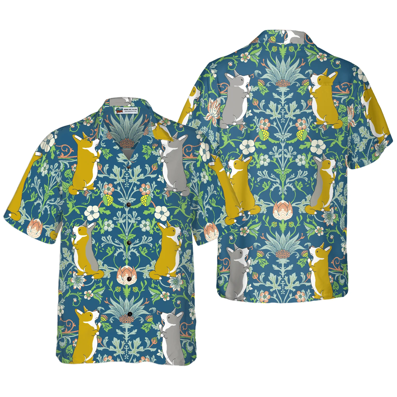 Corgi In The Magical Forest Corgi Hawaiian Shirt Best Dog Shirt Aloha Shirt For Men and Women