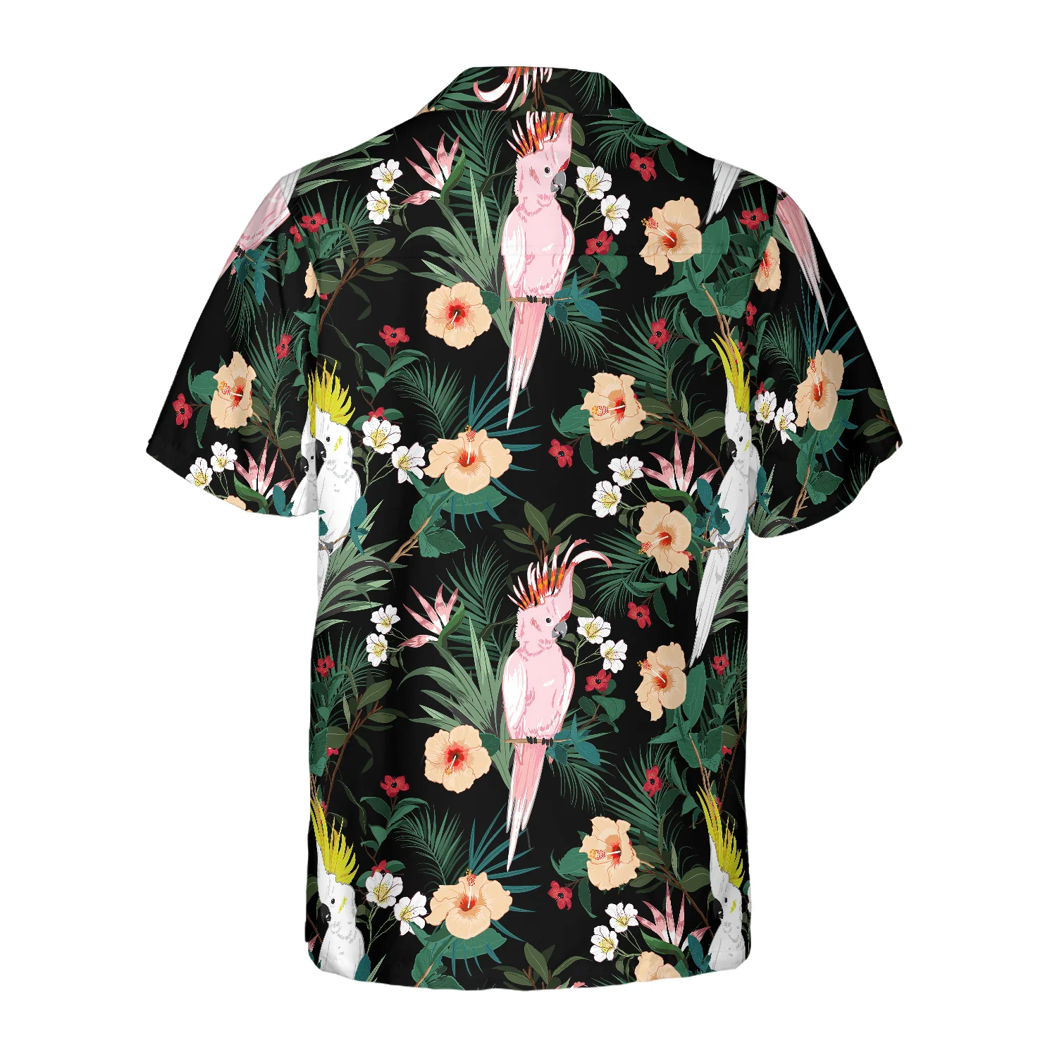 Tropical Floral Parrot Hawaiian Shirt Aloha Shirt For Men and Women