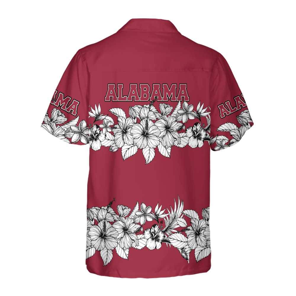 Alabama Flower Hawaiian Shirt Floral Alabama Shirt Alabama Gift Aloha Shirt For Men and Women