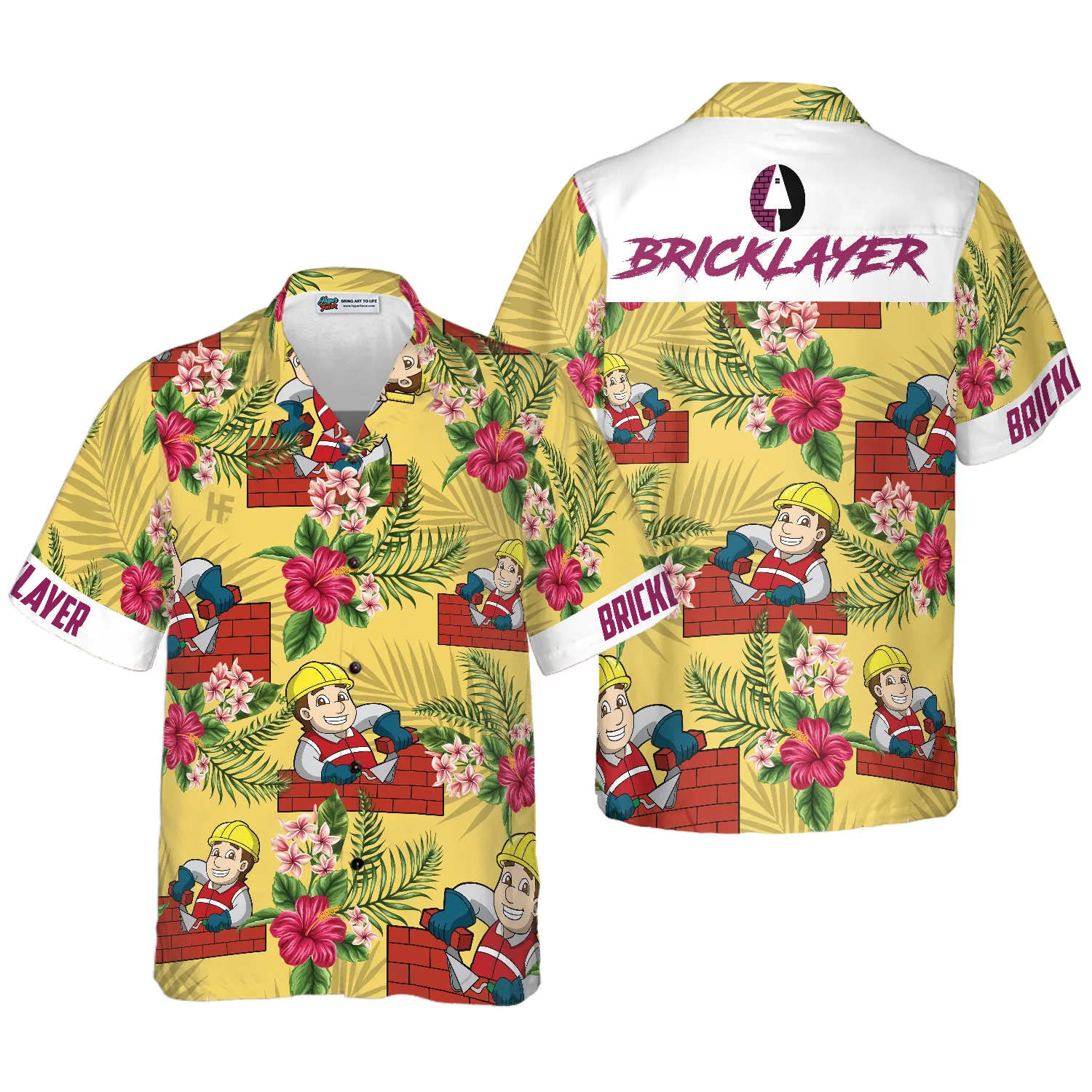 Proud Bricklayer Hawaiian Shirt Aloha Shirt For Men and Women