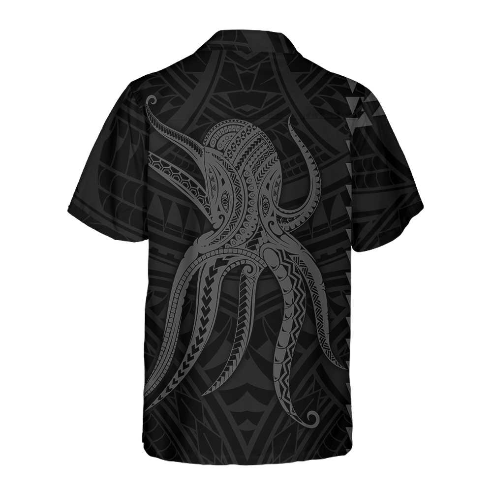 Octopus In Polynesian Style Hawaiian Shirt Unique Octopus Shirt Aloha Shirt For Men and Women