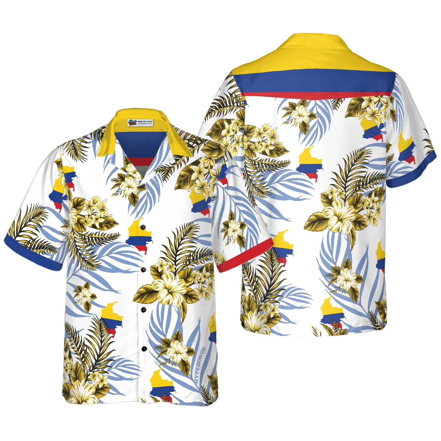 Colombia Proud Hawaiian Shirt Aloha Shirt For Men and Women