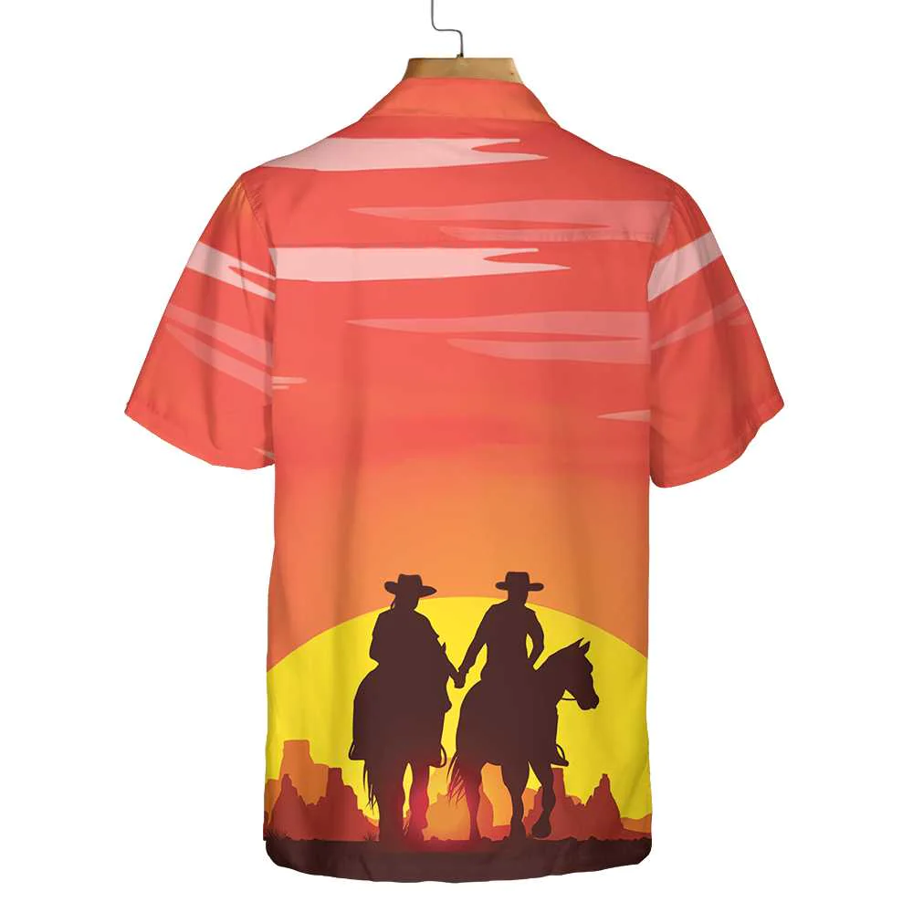 Texas Couple Cowboy Texas Hawaiian Shirt Vinatge Texas Cowboy Shirt For Texans Aloha Shirt For Men and Women