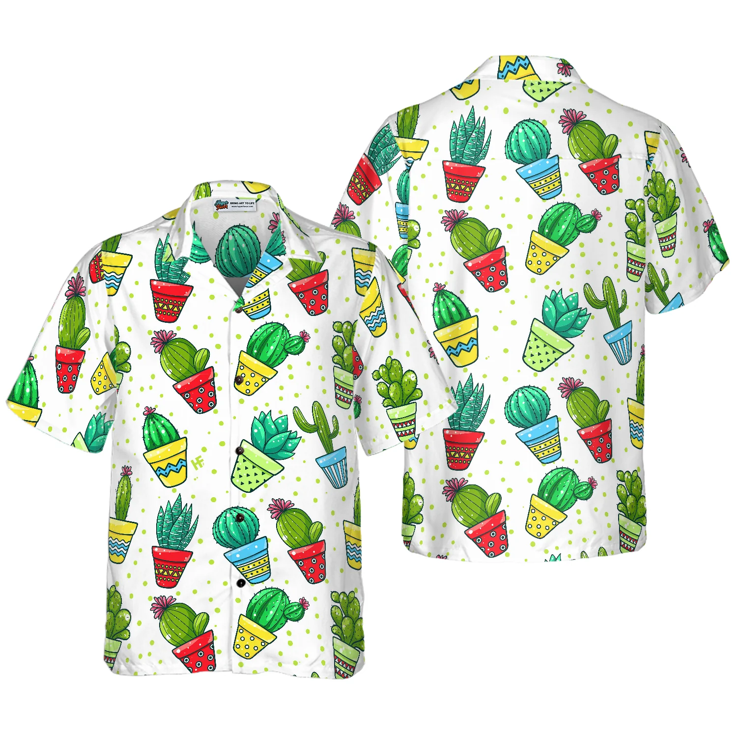 Cactus Seamless Pattern Hawaiian Shirt Aloha Shirt For Men and Women