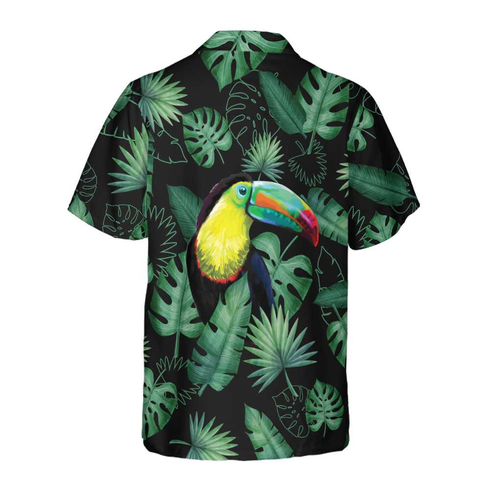 Toucan In The Forest Hawaiian Shirt Tropical Toucan Shirt For Adults Cool Toucan Print Shirt Aloha Shirt For Men and Women