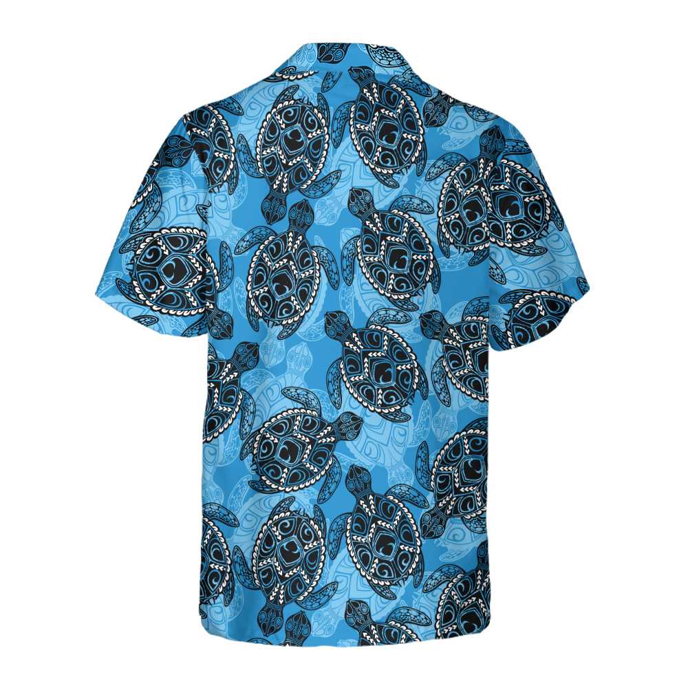 Ocean Turtle Seamless Pattern Turtle Hawaiian Shirt Turtle Shirt  Women Cool Gift For Turtle Lover Aloha Shirt For Men and Women