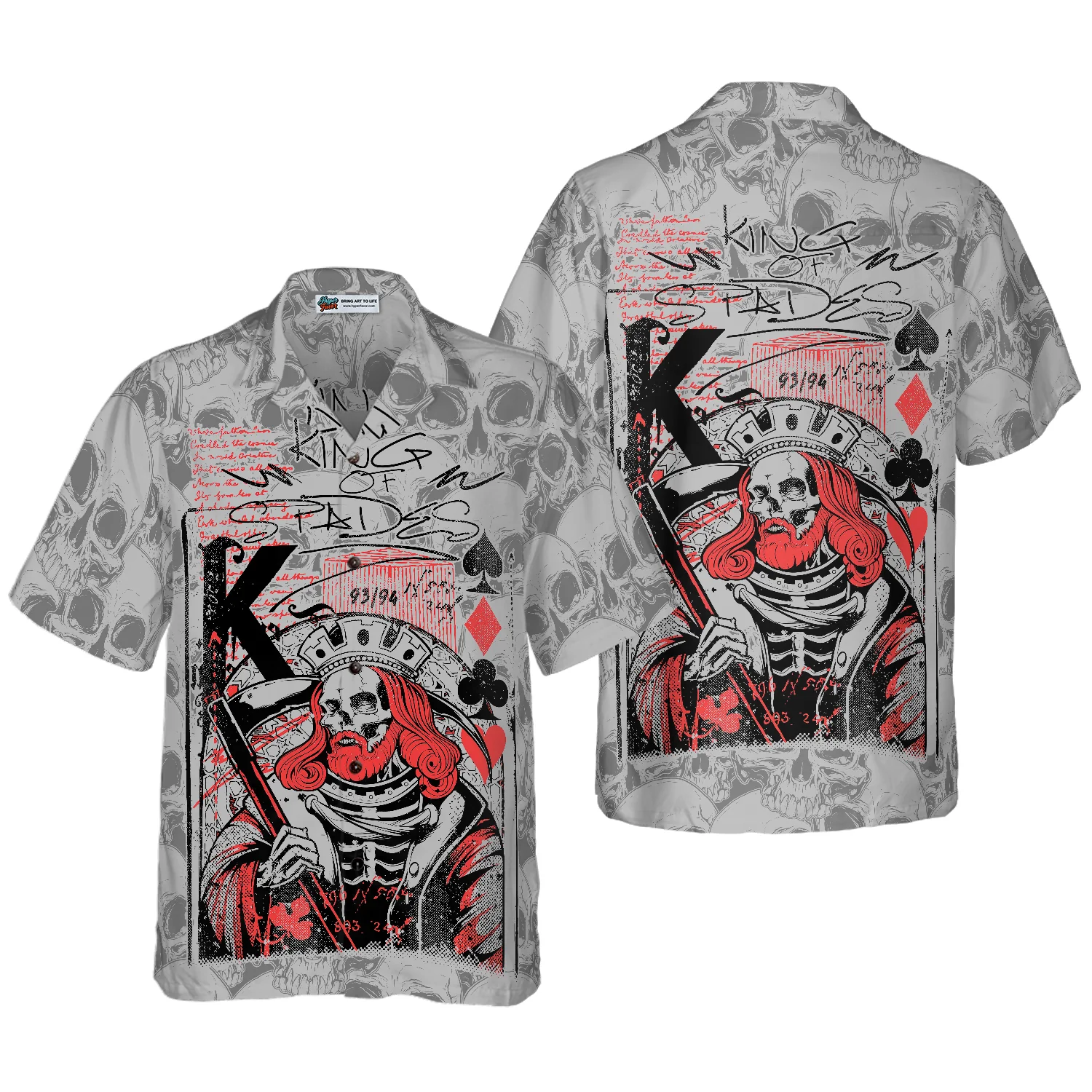 Skull King Spades Skull Hawaiian Shirt Best Skull Shirt Aloha Shirt For Men and Women