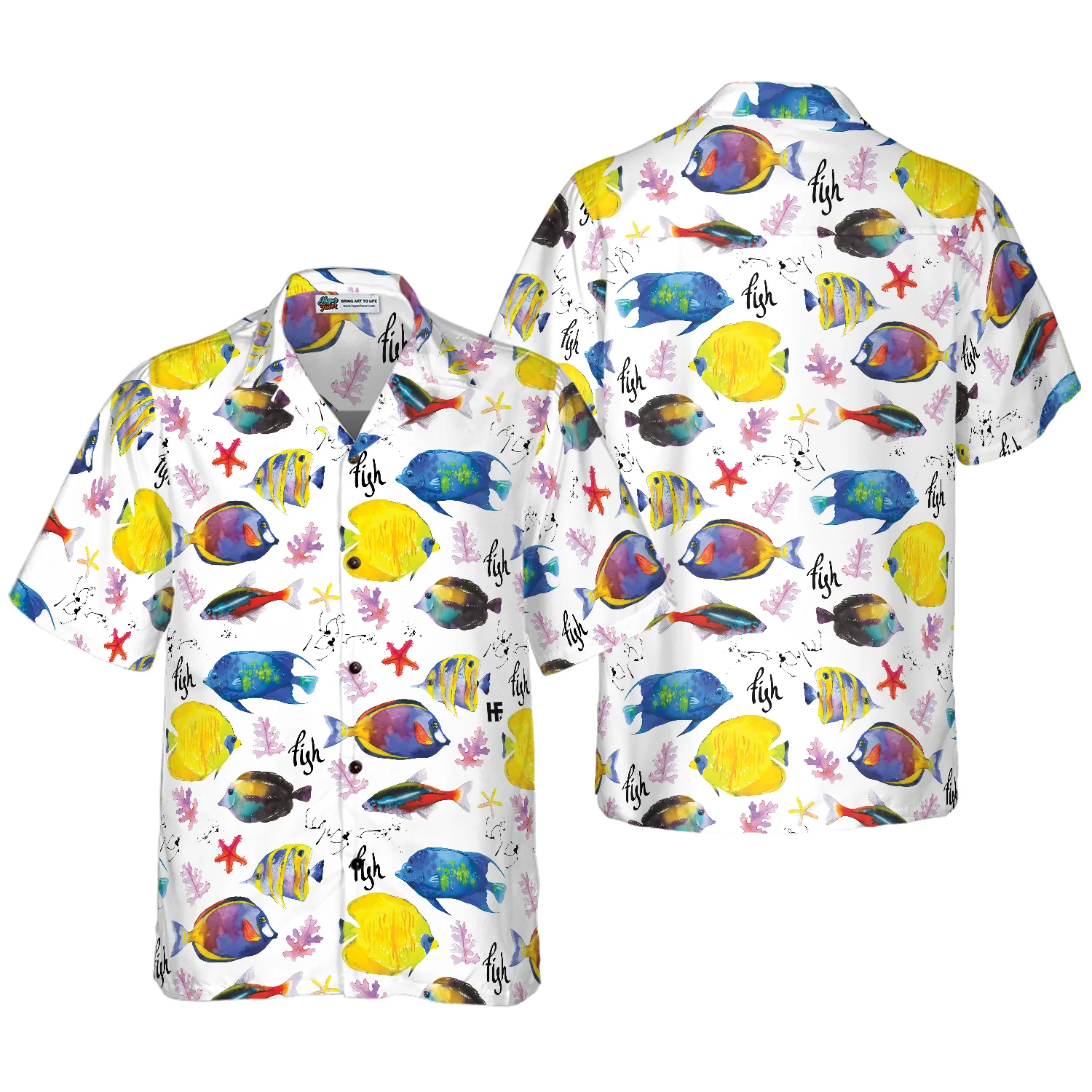 Colorful Fish v1 Hawaiian Shirt Aloha Shirt For Men and Women