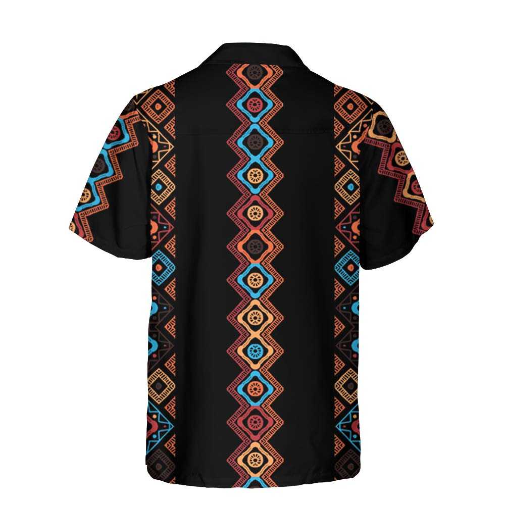 Colorful Tribal Pattern Native Amerian Hawaiian Shirt Ethnic Pattern American Indian Shirt Unique Native American Gift Aloha Shirt For Men and Women