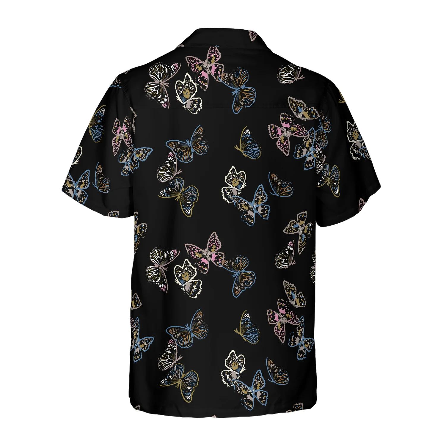 Paint Brush Butterflies Shirt Paint Hawaiian Shirt Aloha Shirt For Men and Women