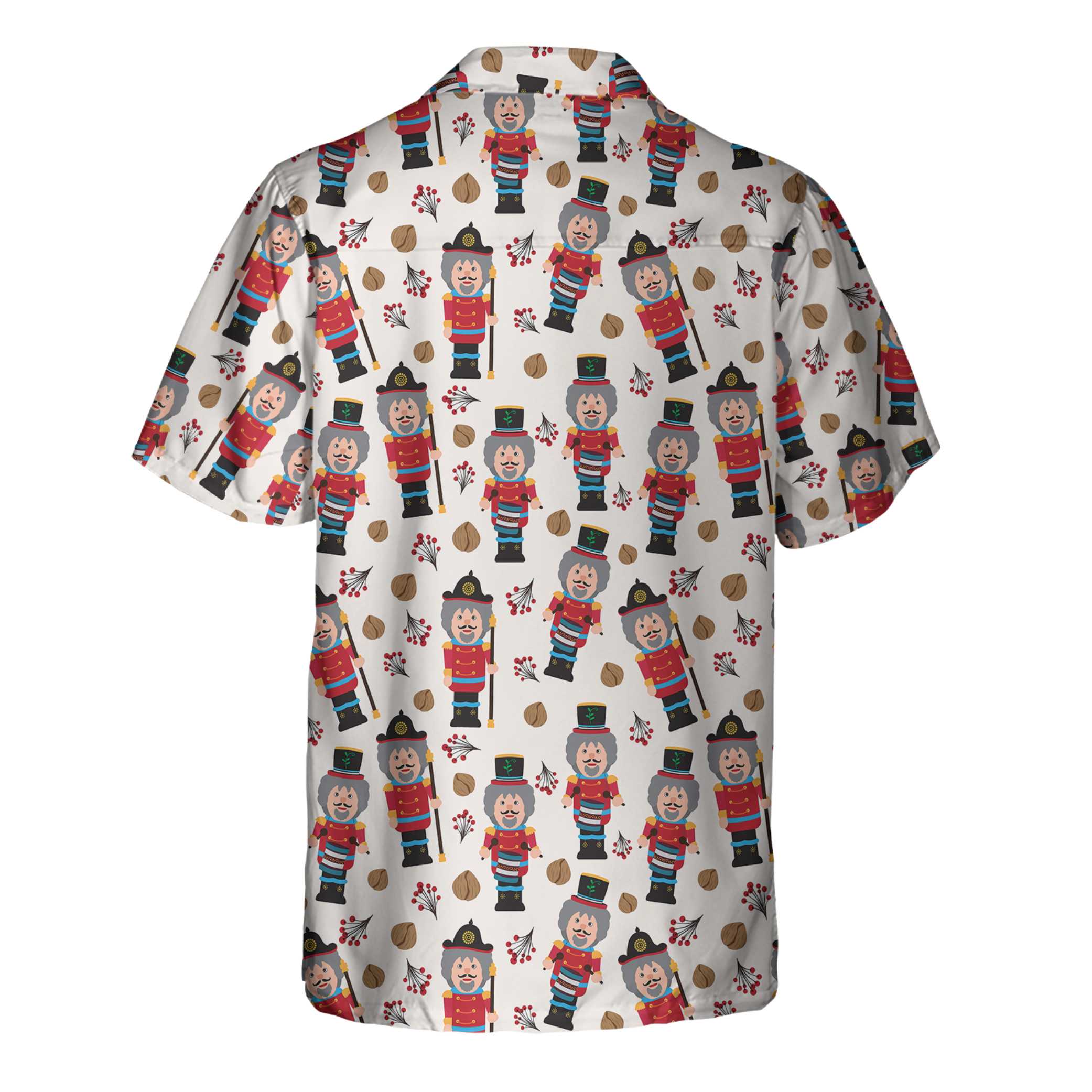 Seamless Christmas Pattern With Nutcracker Christmas Hawaiian Shirt Aloha Shirt For Men and Women