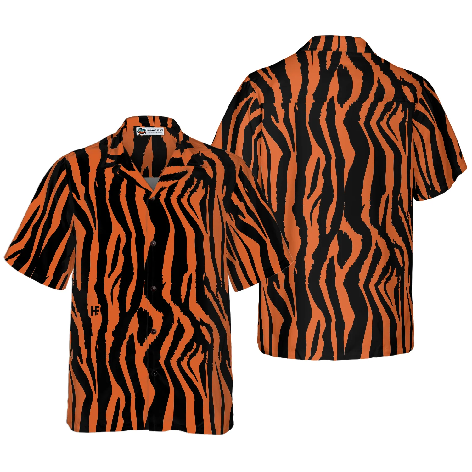 Tiger And Zebra Strip Hawaiian Shirt Aloha Shirt For Men and Women