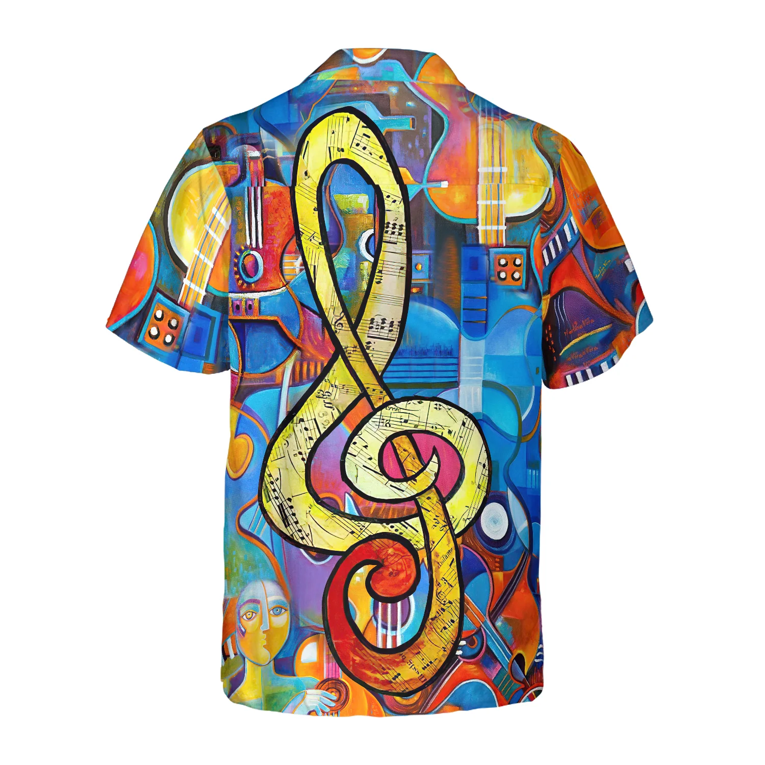 Music Note Guitar Hawaiian Shirt Aloha Shirt For Men and Women