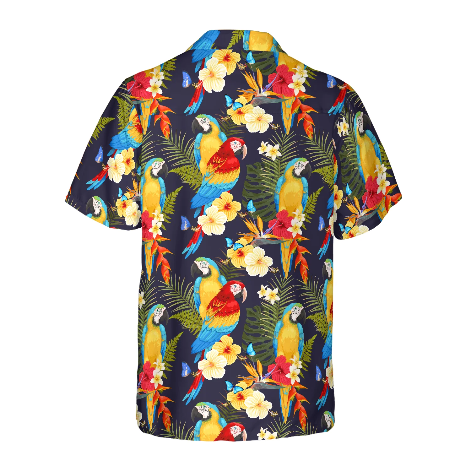 Flower And Parrot Hawaiian Shirt Aloha Shirt For Men and Women