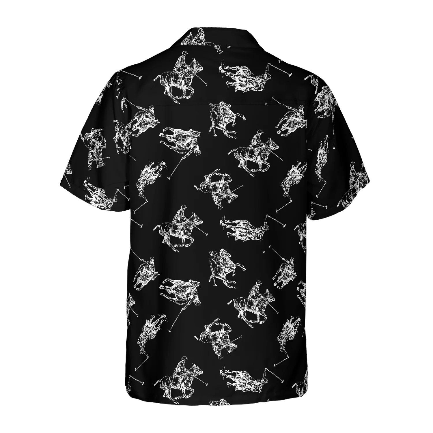 Polo Smoke Black And White Pattern Hawaiian Shirt Aloha Shirt For Men and Women