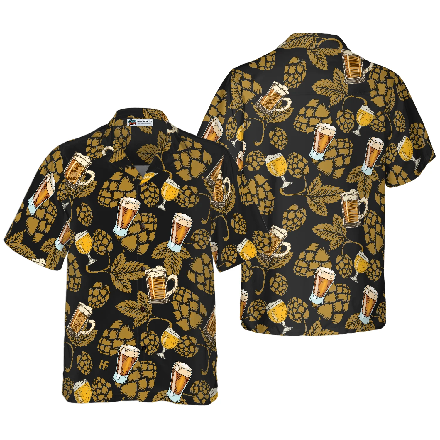 Hop Cones Beer Glass V1 Hawaiian Shirt Aloha Shirt For Men and Women