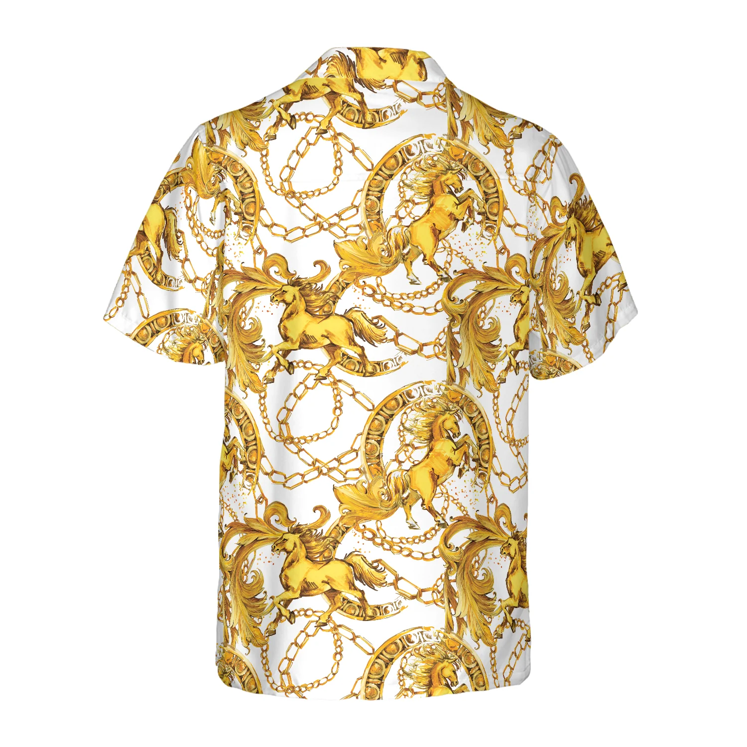 Luxury Golden Horses Hawaiian Shirt Aloha Shirt For Men and Women