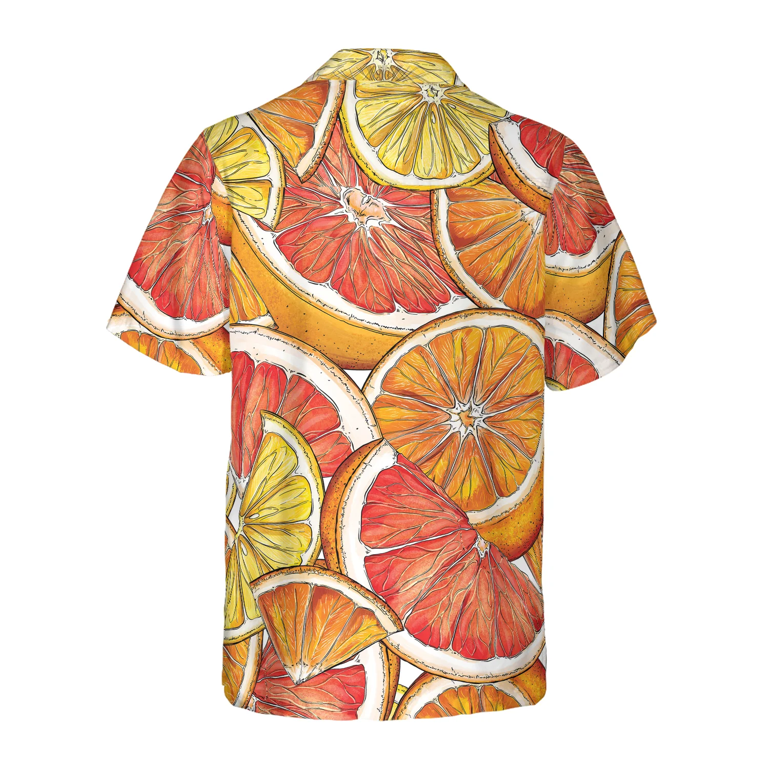 Luxury Summer Lemon  Orange Hawaiian Shirt Aloha Shirt For Men and Women