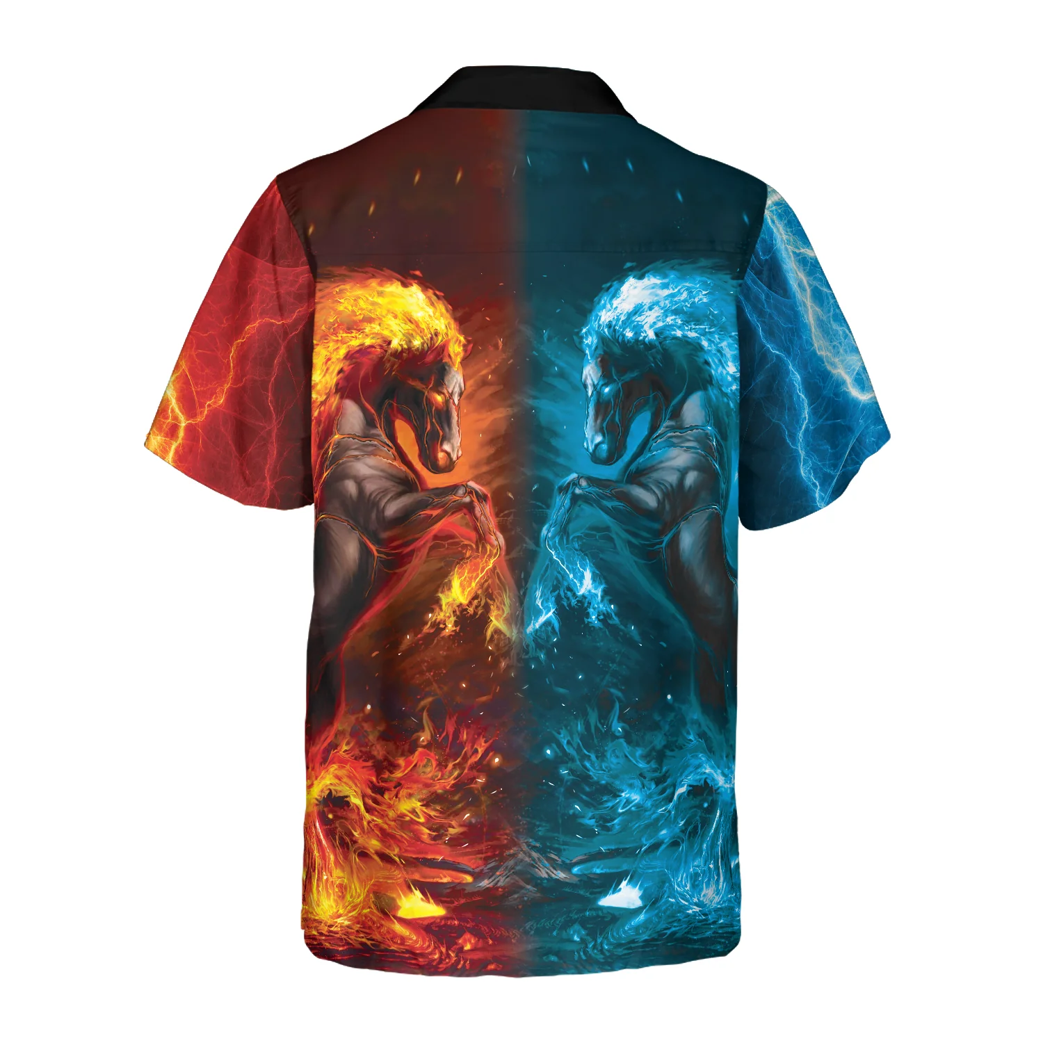 Water And Fire Horse Shirt Hawaiian Shirt Aloha Shirt For Men and Women