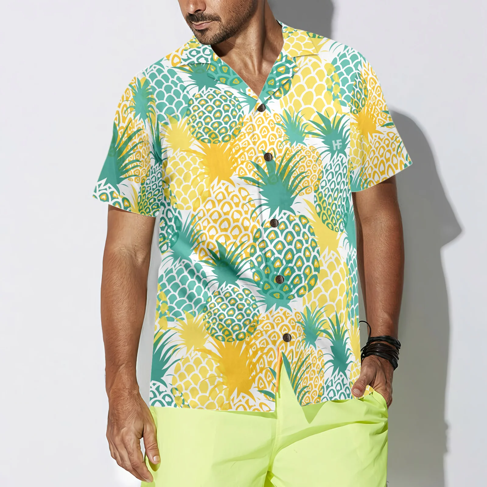 Pineapple Pattern V8 Hawaiian Shirt Aloha Shirt For Men and Women