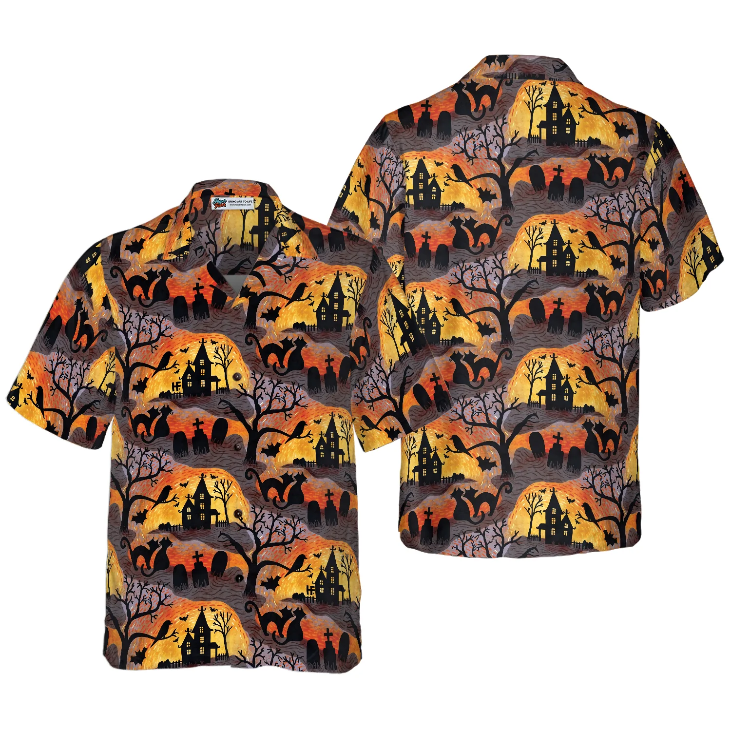 Spooky Night Halloween Hawaiian Shirt Halloween Shirt Aloha Shirt For Men and Women