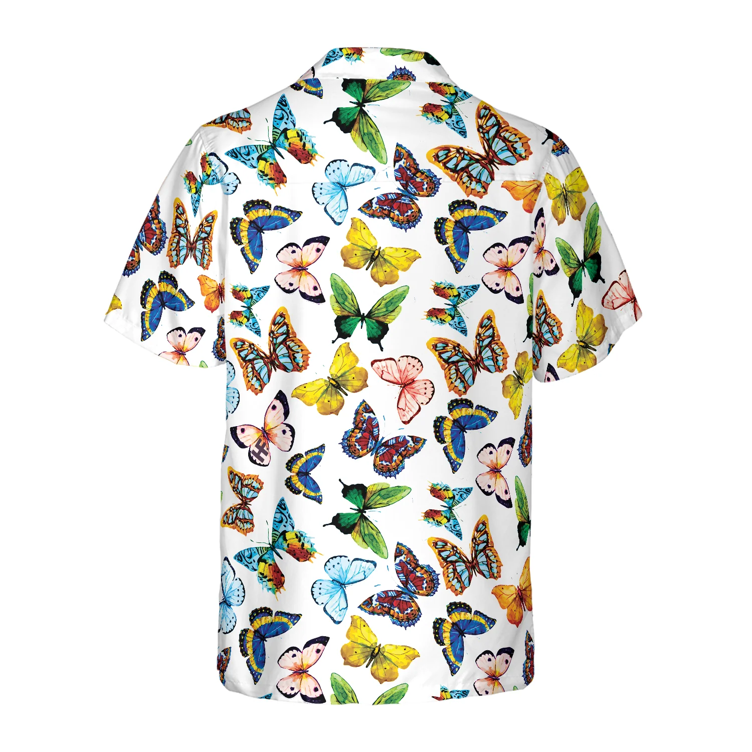 Watercolor Butterflies Hawaiian Shirt Aloha Shirt For Men and Women