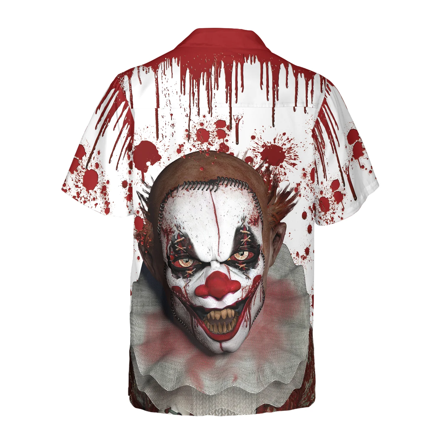 Scary Halloween Clown Faces Hawaiian Shirt Aloha Shirt For Men and Women