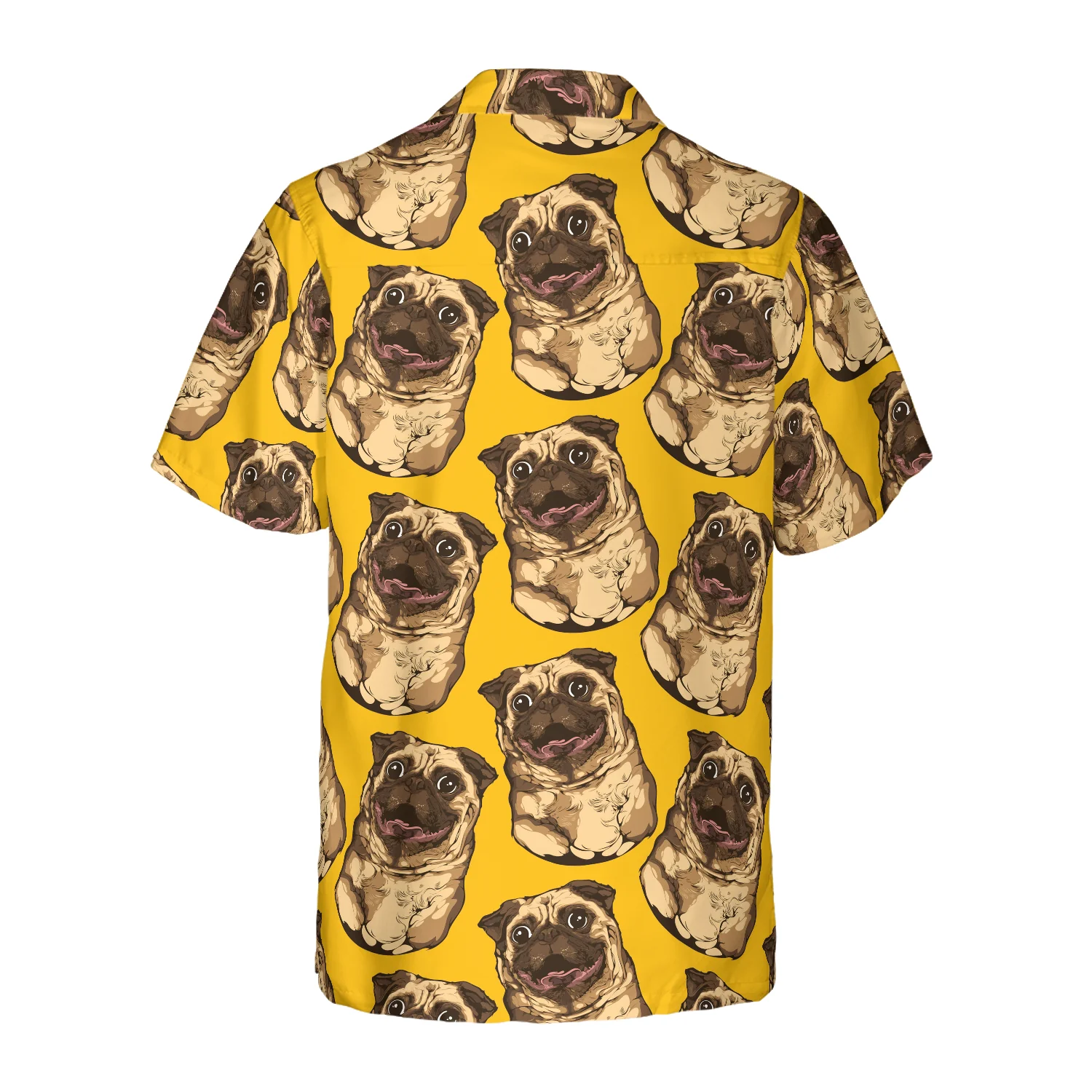 Cute Pugs Seamless Pattern Shirt Hawaiian Shirt Aloha Shirt For Men and Women