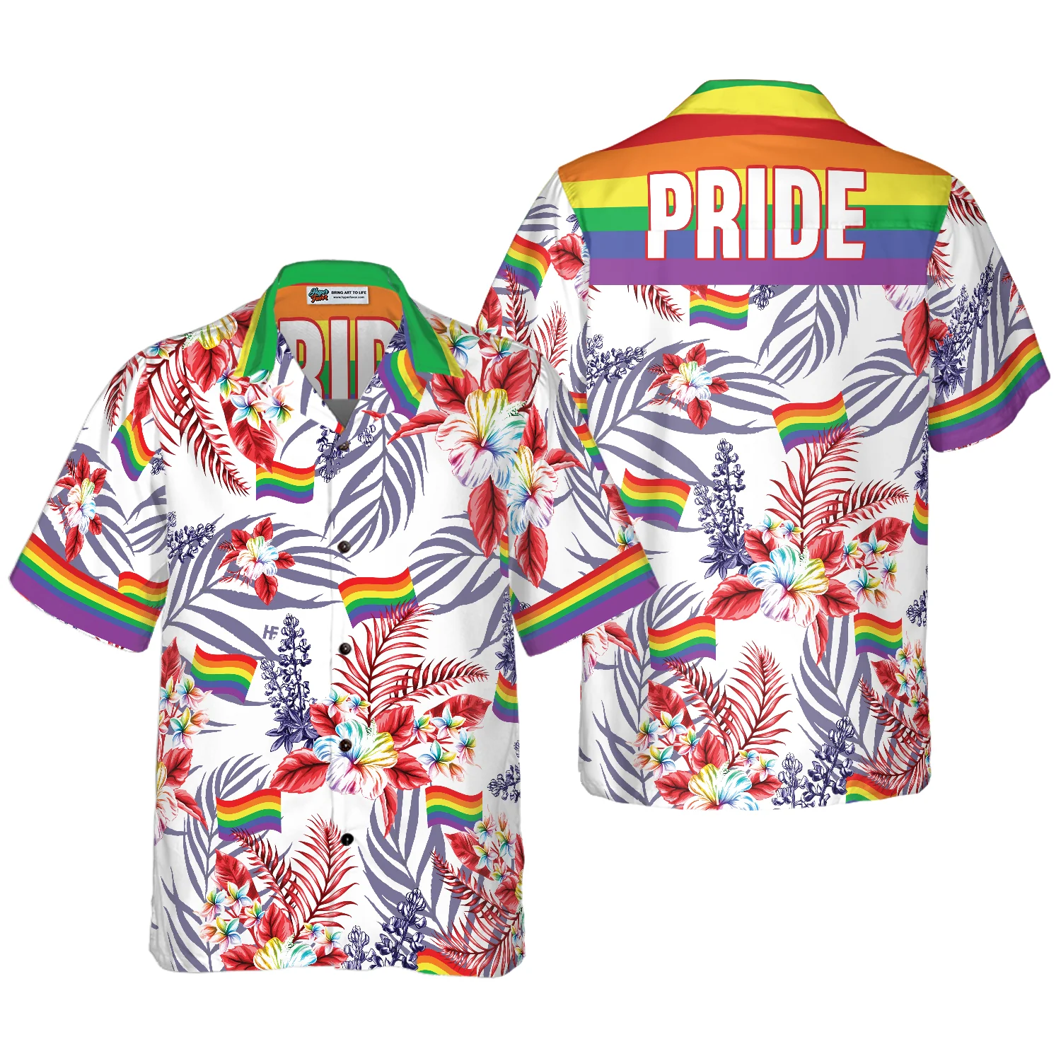 Pride LGBT Bluebonnet Hawaiian Shirt Aloha Shirt For Men and Women