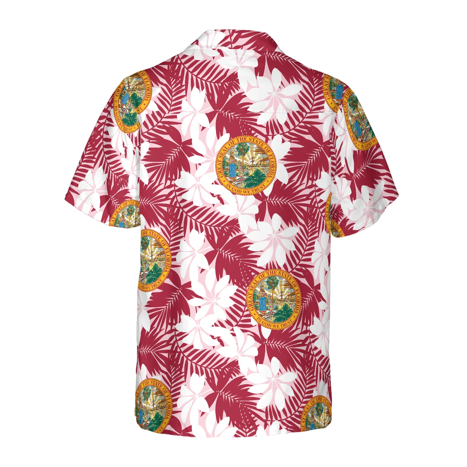 Florida Flag Seamless Pattern USA Hawaiian Shirt Aloha Shirt For Men and Women