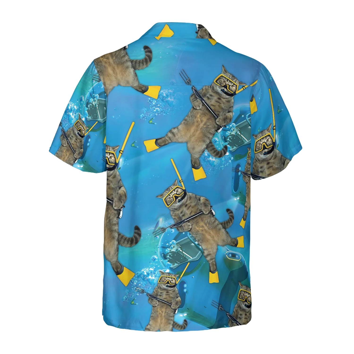 Cat Diver Hawaiian Shirt Aloha Shirt For Men and Women