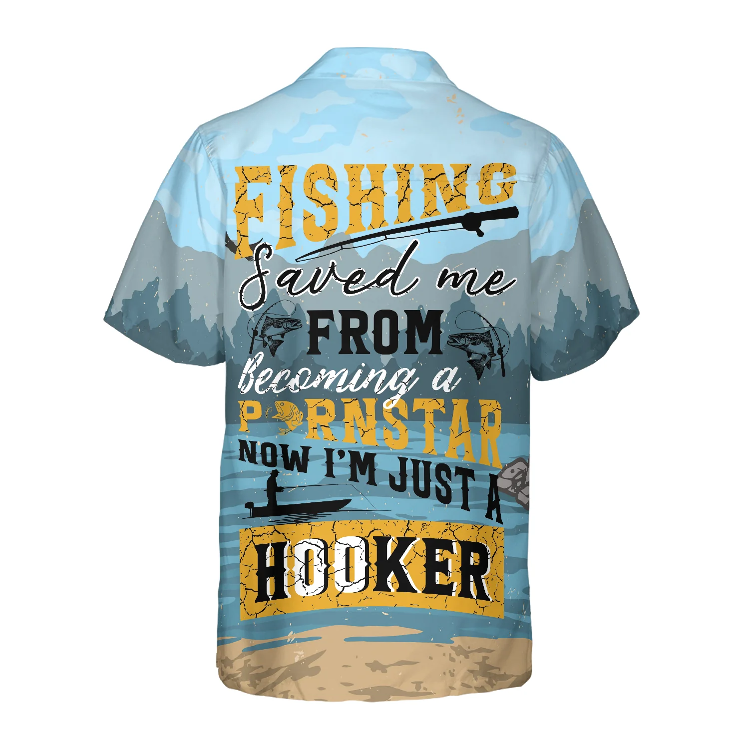 Fishing Saved Me Fishing Hawaiian Shirt Funny Fishing Shirt For Women Unique Gift For Fishers Aloha Shirt For Men and Women