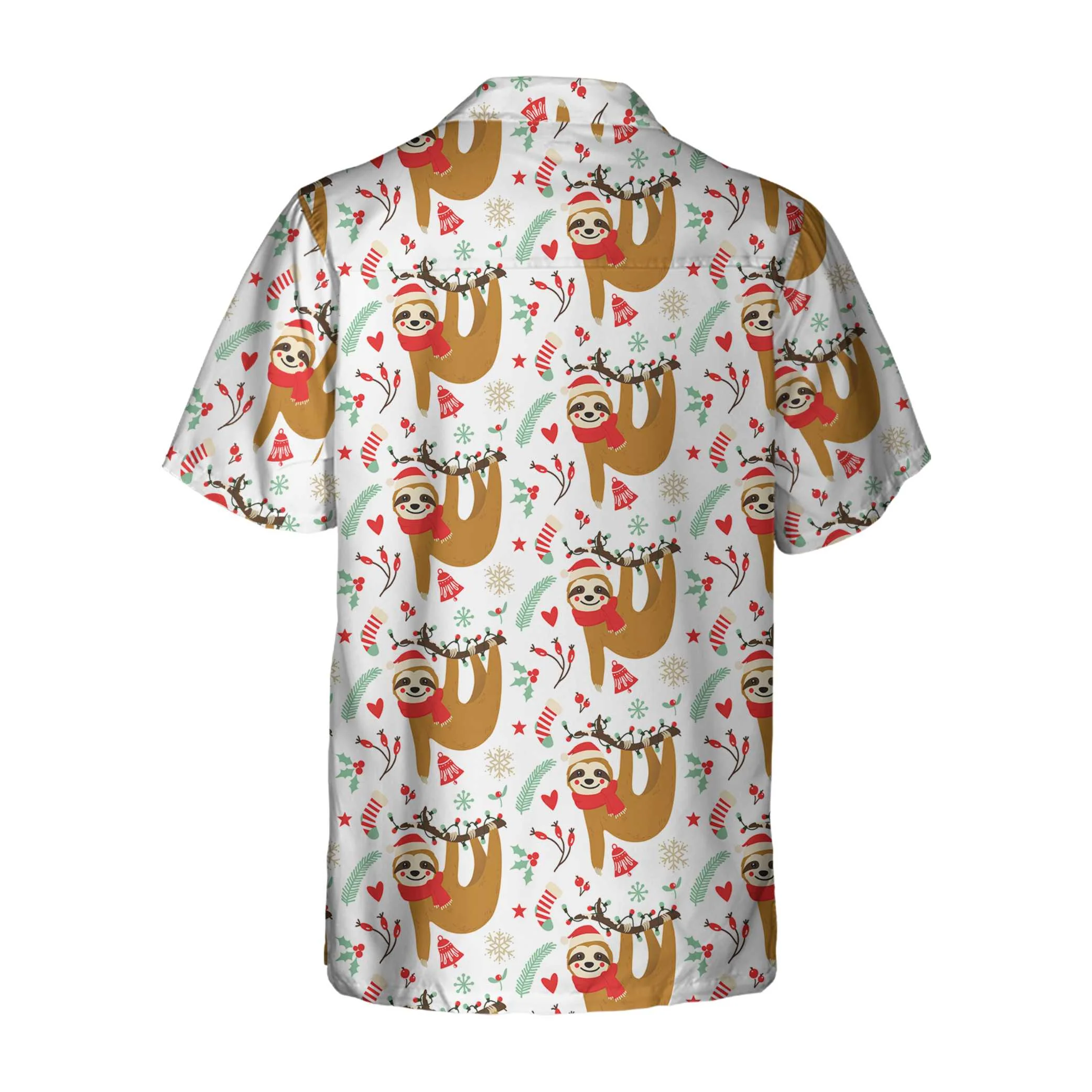 Christmas Lazy Sloths Hawaiian Shirt Funny Sloth Christmas Shirt Best Gift For Christmas Aloha Shirt For Men and Women