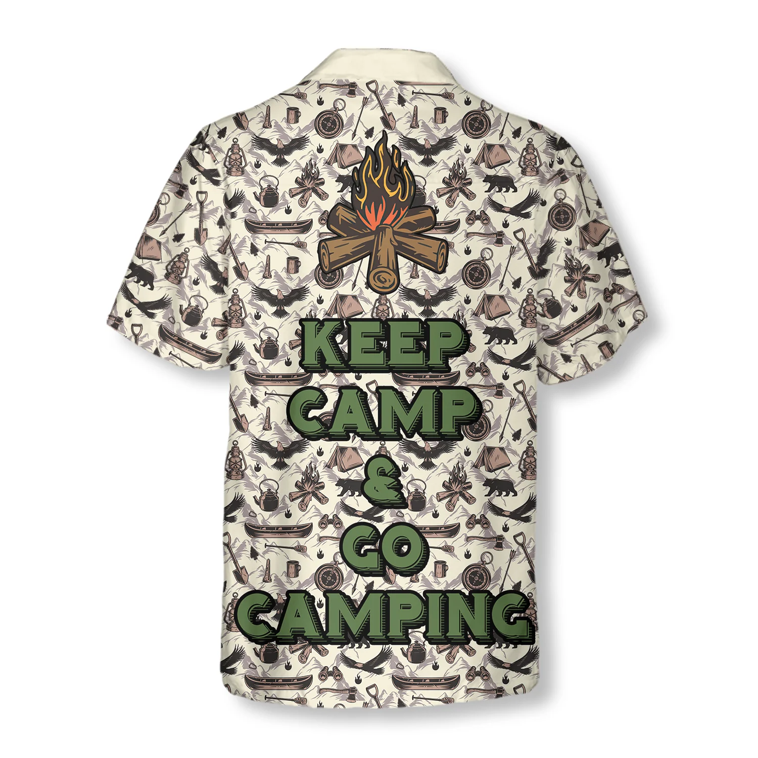 Keep Calm  Go Camping Hawaiian Shirt Aloha Shirt For Men and Women