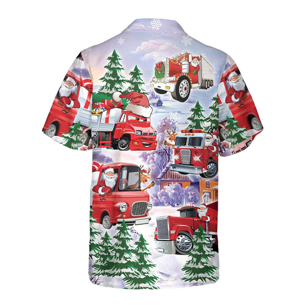 Christmas Truck Hawaiian Shirt Red Truck Christmas Shirt Best Christmas Gift Aloha Shirt For Men and Women