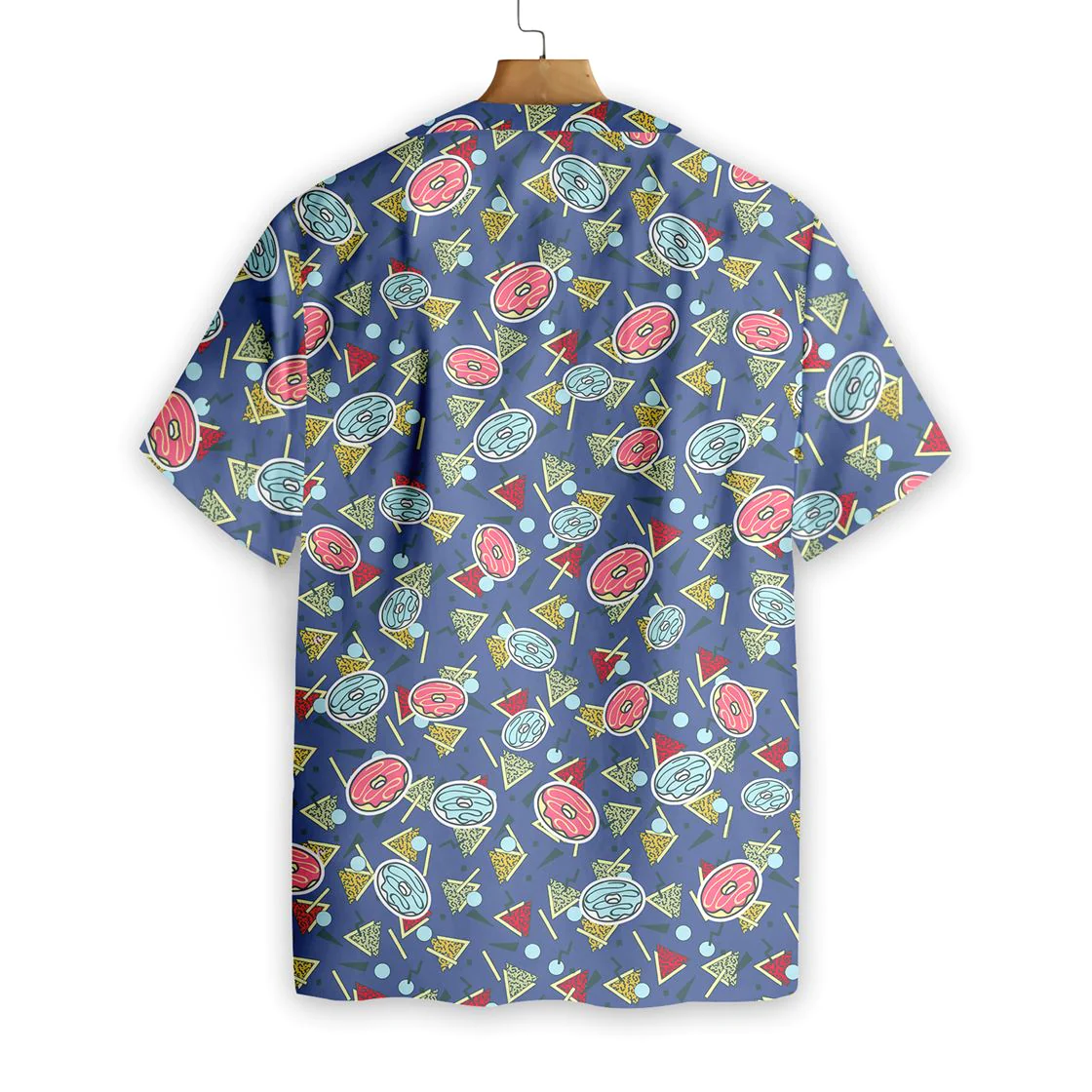 Abstract Geometric Donut Seamless Pattern Hawaiian Shirt Aloha Shirt For Men and Women