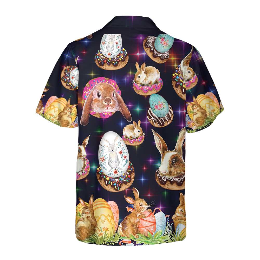 Bunnies In Galaxy Hawaiian Shirt Easter Bunny Shirt Funny Easter Shirt  Easter Gift Ideas Aloha Shirt For Men and Women