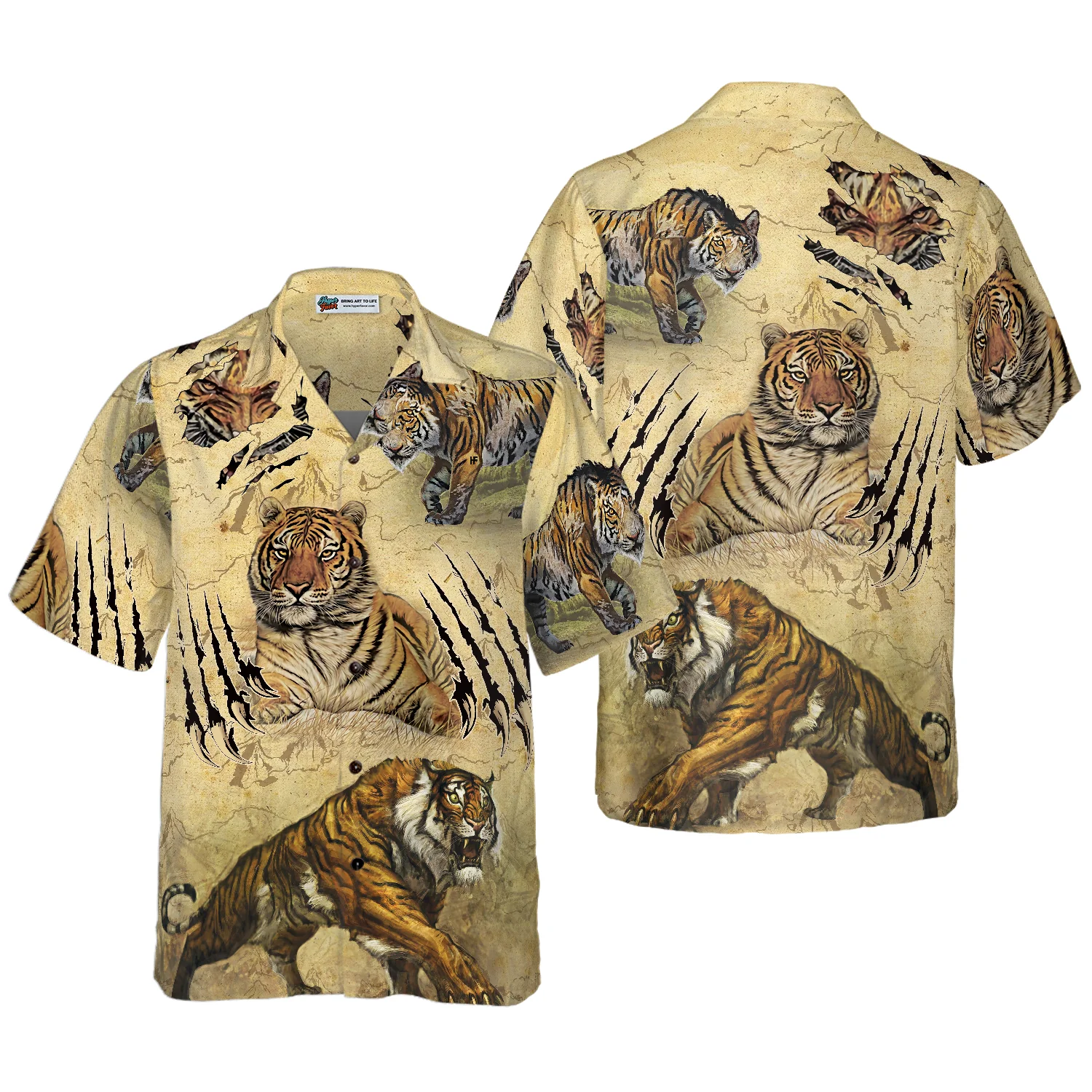 Tiger Claw Hawaiian Shirt Aloha Shirt For Men and Women