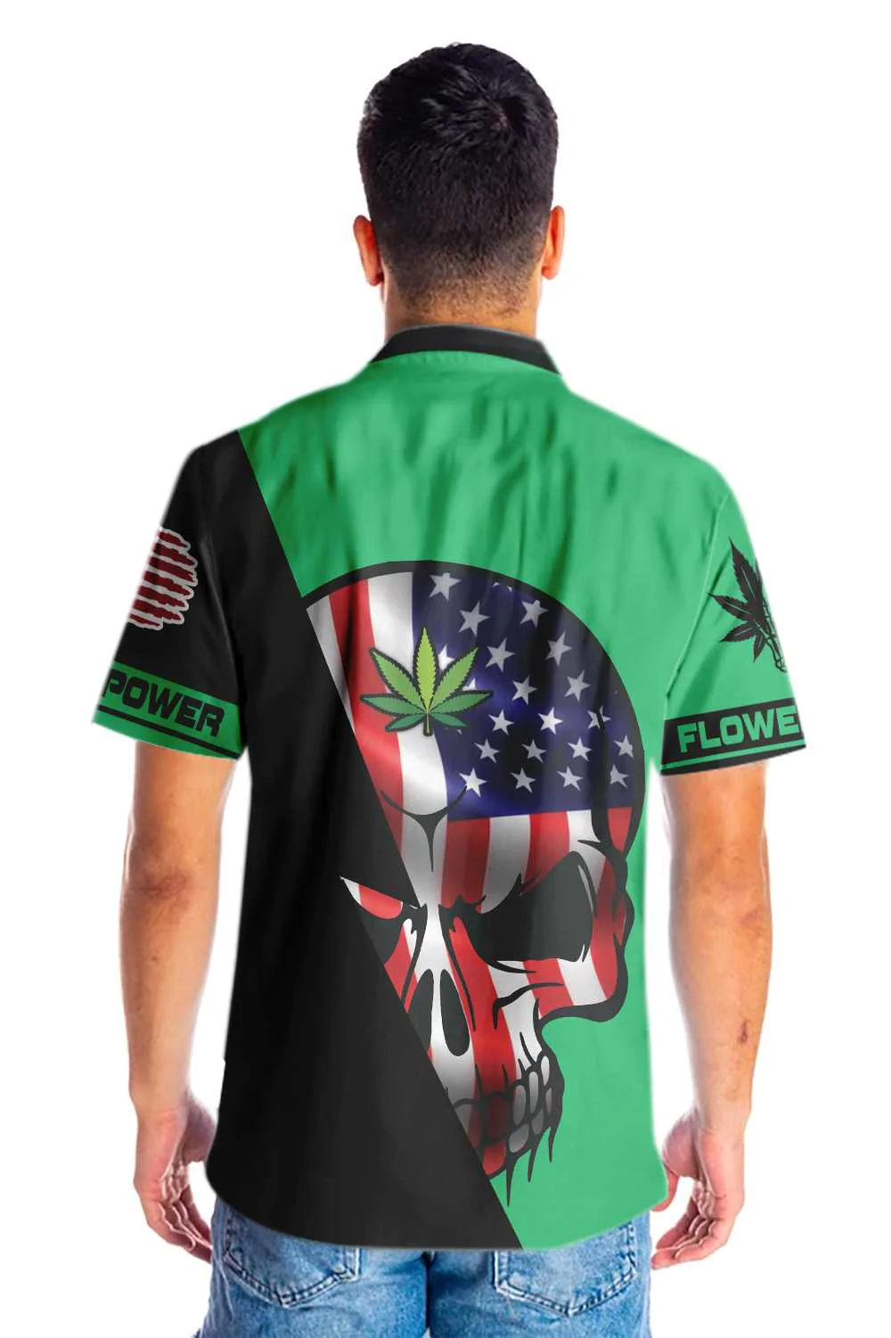 American Marijuana Power Hawaiian Shirt Aloha Shirt For Men and Women