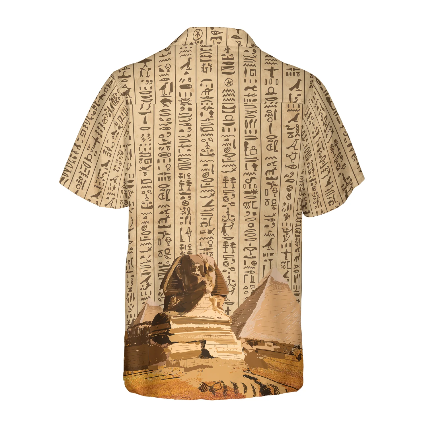 Ancient Egypt Hieroglyphs Hawaiian Shirt Aloha Shirt For Men and Women